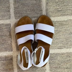 White Steve Madden Espadrille Platforms